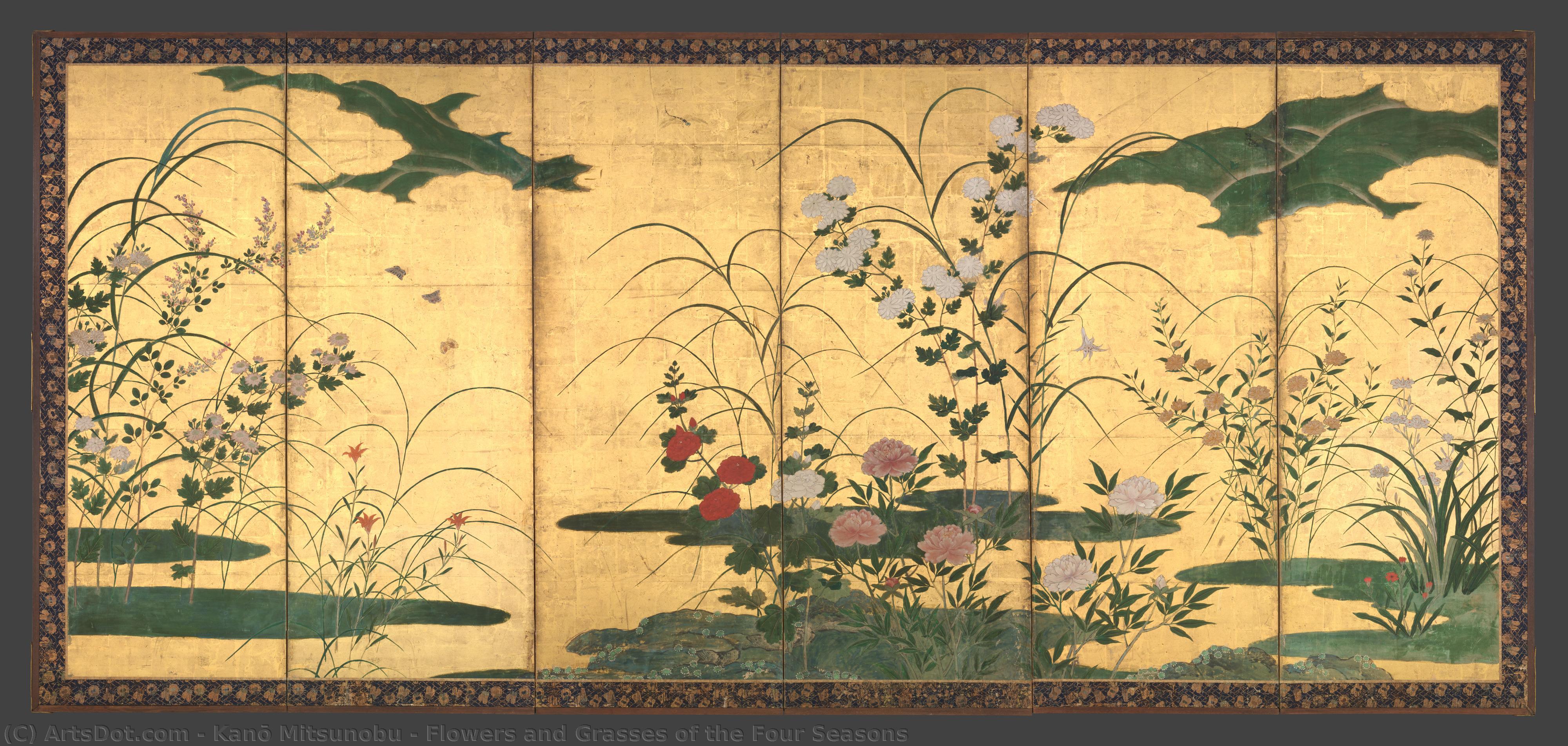 Flowers And Grasses Of The Four Seasons — Kanō Mitsunobu