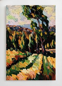 Golden Radiance Through Sylvan Shadows: A Singular Impasto Study In Light And Motion — Christian Noiret, Contemporary Abstract