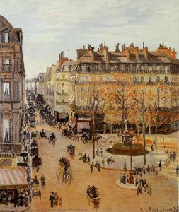 Rue Saint-honore, Sun Effect, Afternoon — Camille Pissarro, Impressionist Landscape