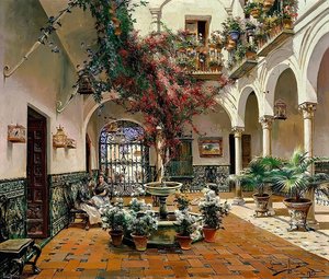 Inside Courtyard, Seville — Manuel García Y Rodríguez