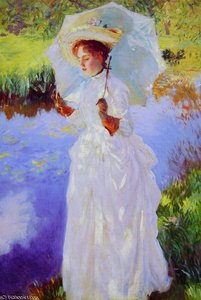 A Morning Walk — ジョン・シンガー・サージェント, Impressionistic Landscape