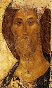 The Saviour. The icon from the Deisus Chin (Row), Zvenigorod.