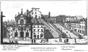 Capitol With The Church Of San Biagio And Blessed Rita — Giovanni Battista Falda