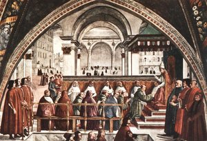 Confirmation Of The Rule, Cappella Sassetti, S.t — Domenico Ghirlandaio, Renaissance