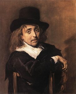 Seated Man Holding A Branch — Frans Hals, Dutch Golden Age