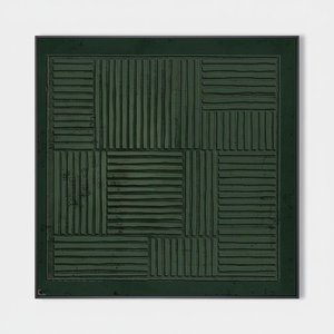 Monolithic Verdant Grid: A Meditative Study In Deep Forest Relief And Shadow — David Moreau, Minimalist Art