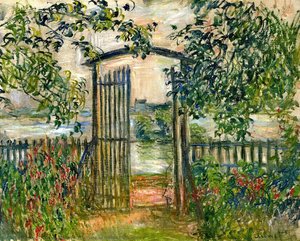 The Garden Gate At Vetheuil — Claude Monet, Impressionism