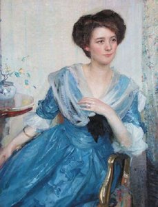 Woman In Blue Dress — Richard Edward Miller