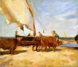 On The Beach At Valencia — 호아킨 소로라 이 바스티다, Realism