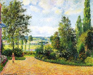 Mirbeau's Garden, The Terrace — 피사로, Impressionist Landscape