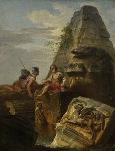 Ruins With Figures — Giovanni Paolo Pannini, Baroque