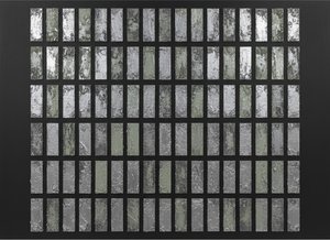 Monolithic Silver Grid: A Meditative Study In Metallic Texture And Architectural Silence — David Moreau, Contemporary Abstraction