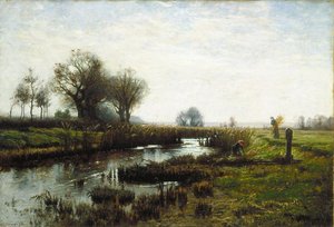 Late Afternoon, Dachau Moor — Theodore Clement Steele, Impressionism