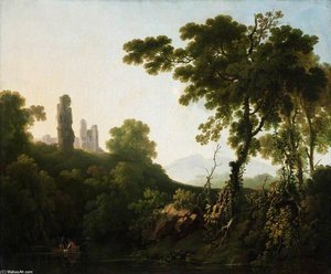 Sunset And Ruins — 조지 바렛 (george Barrett)