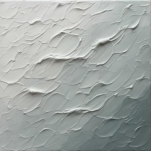 Ethereal Undulations In Monochrome: A Sculptural Study Of Serene Rhythmic Flow — David Moreau, Plaster & Texture Art