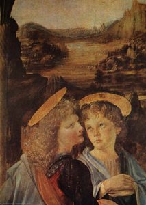 Angels And Landscape Of The Baptism Of Christ — 列奥纳多·达·芬奇, Renaissance Humanism