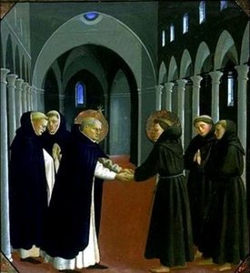El Encuentro De San Francisco Y Santo Domingo — Fra Andželikas, Early Renaissance