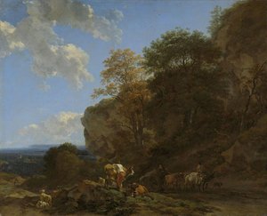 Italian Landscape — Nicolaes Pietersz Berchem, Baroque