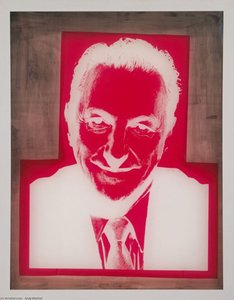 Silkscreen For Portrait Of Sidney Janis — Andy Warhol