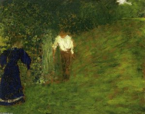 Man And Woman Beneath A Tree — Žanas Edvaras Vijaras, Post-impressionist Movement