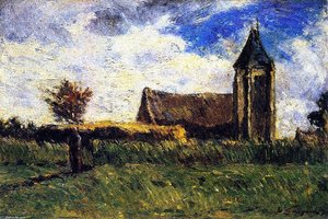 Country Church — 欧几何亨利·保罗·古尔涅, Impressionism
