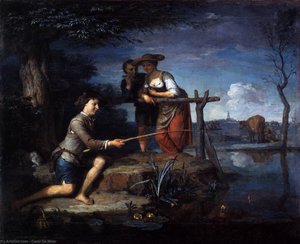 Angler — Carel De Moor, Baroque Detail
