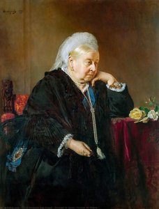 Portrait Of Queen Victoria As Widow — Baron Heinrich Von Angeli