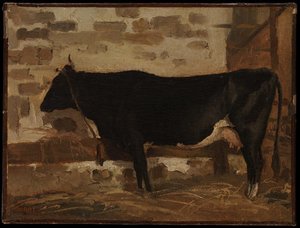 Cow In A Stable — Camille Corot, Realism
