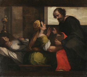 Saint Jerome Emiliani Takes Care Of An Orphan — Ippolito Scarsella (scarsellino)