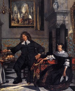 Portrait Of A Family In An Interior (detail) — Emanuel De Witte, Dutch Golden Age