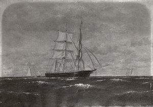 Marine Painting With Ships, (painting) — William Edward Norton, Historical Realism
