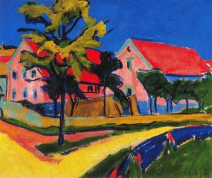 Red Houses — एर्न्स्ट लूडविग किर्नर, German Expressionism