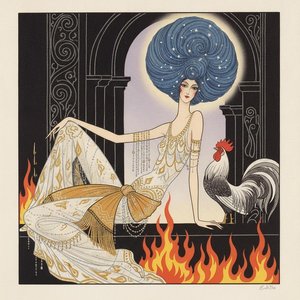 Chiome Blu Tra Archi Dorati E Fiamme Ascendenti — Valentin Laurent De Courcey, Ritorno Dell'art Déco