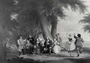 Dance On The Battery In The Presence Of Peter Stuyvesant, (painting) — Asher Brown Durand