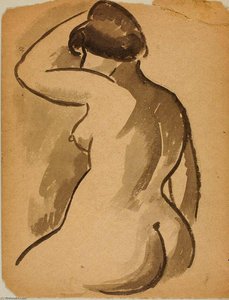 Seated Female Nude — Carl Newman