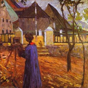 Gabriele Munter Painting — Vasili Vassiljevich Kandinski, Expressionism
