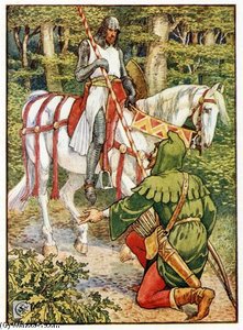 Lyttel John And The Knyghte — वाल्टर क्रैन, Children's Book Illustration