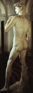David (rear View) — Michelangelo Buonarroti, Renaissance Humanism