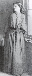 Portrait Of Elizabeth Siddal 1 — 단테 가브리엘 로세티, Pre-raphaelite Style