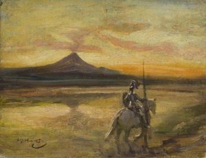 Ritter Am See Reitend (vorderseite) — Sir Alfred James Munnings