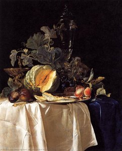 Still-life With Fruit And Crystal Vase — Willem Van Aelst