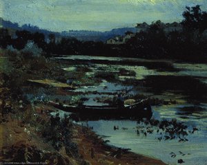 Landscape With Boat — Илья Репин, Realism