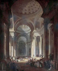 Interior Of The Church Of St Geneviève, Paris — डेविड रॉबर्ट्स