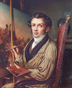 Portrait of his brother, painter Léopold Robert, in his studio