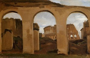 Rome The Coliseum Seen Through Arches Of The Basilica Of Constantine — Korot
