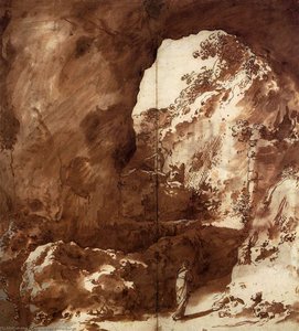 Figures Beneath The Arches Of A Classical Ruin — Cornelis Van Poelenburch, Baroque