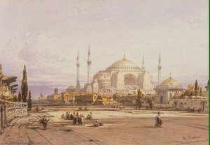 View Of The Hagia Sophia In Constantinople — ედუარდ ჰილდბრახტი, Romanticism
