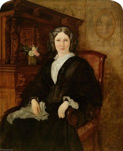 Mrs Eugenie Maria Wynne, Née Crowe (1827–1899) — Eyre Crowe, Academic Realism