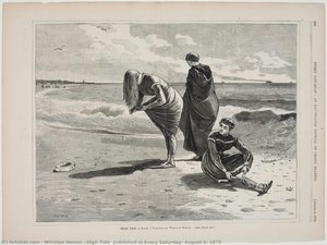 High Tide, Published In Every Saturday, August 6, 1870 — Винслоу Хомер, American Realism