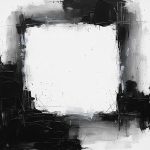 Luminous Void Amidst The Fragmented Shadows Of A Monochromatic Infinite Horizon — Laurent Fabre, Neo-abstract Art